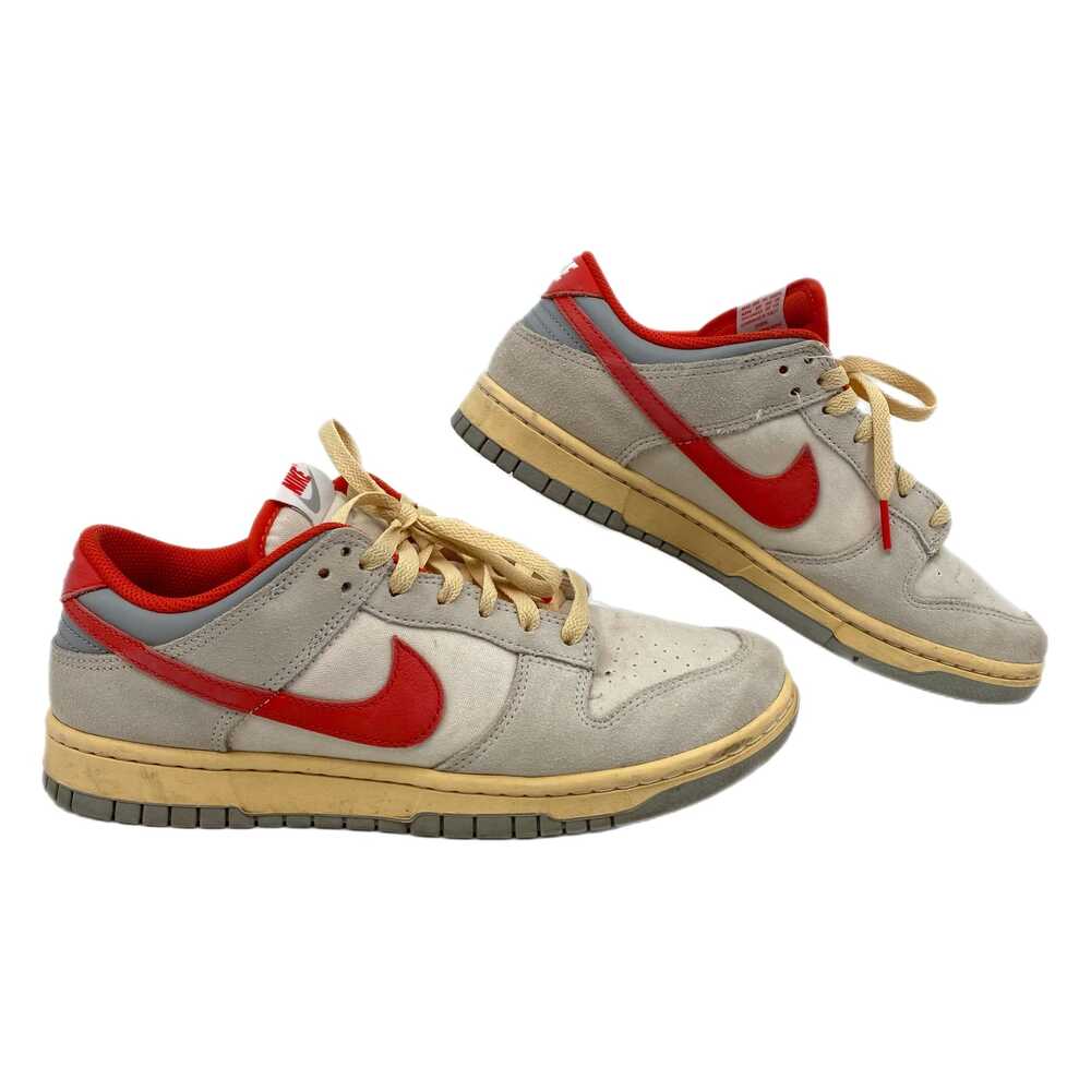 Nike Gray Red Dunk Low Sneakers | Men’s Size 8.5